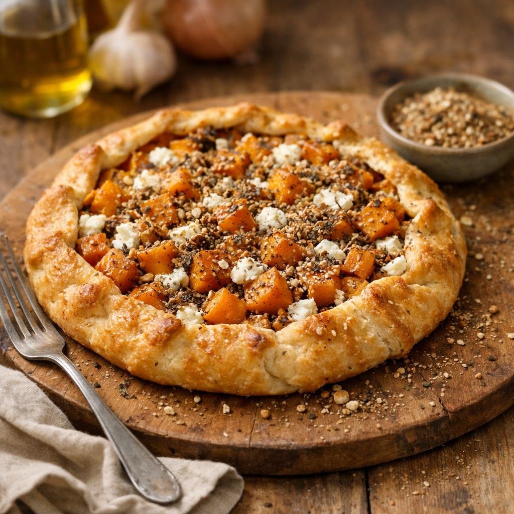 tarte butternut dukkah