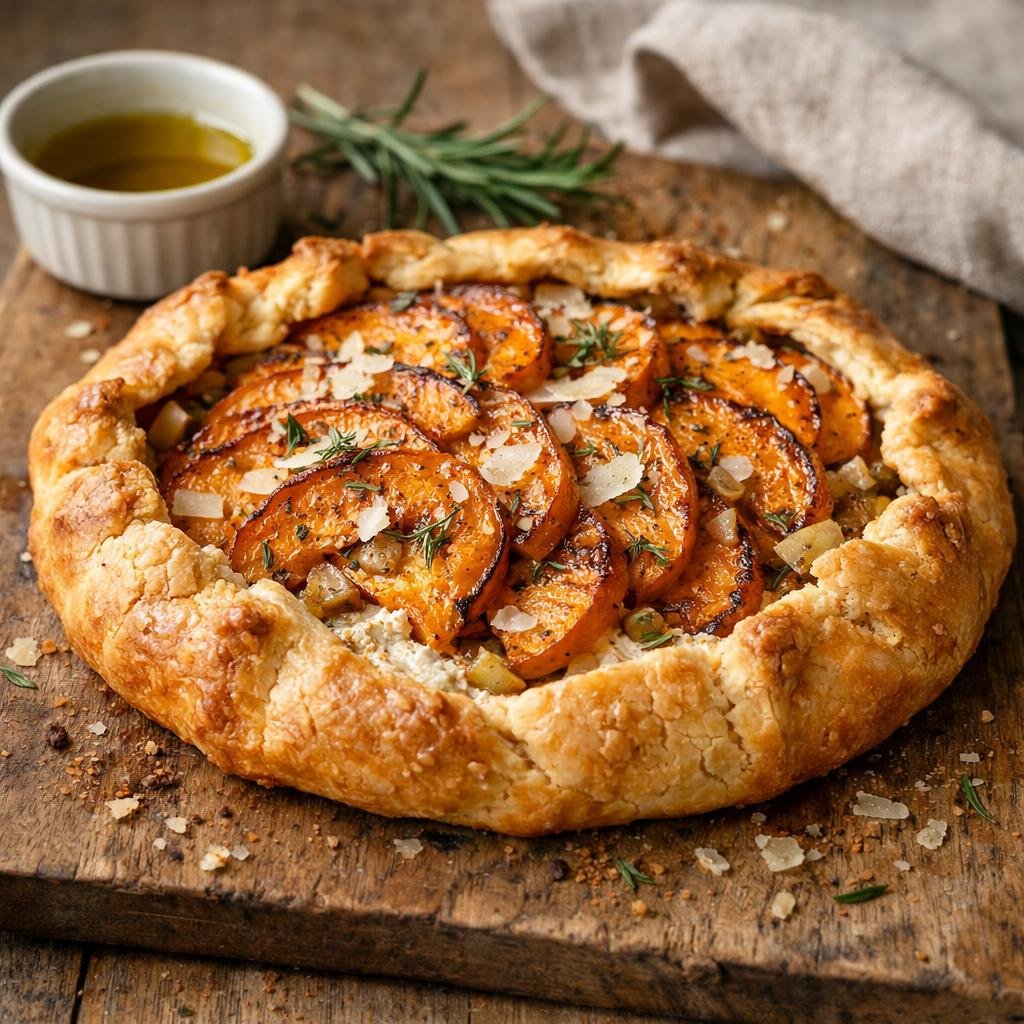 Tarte rustique au potimarron