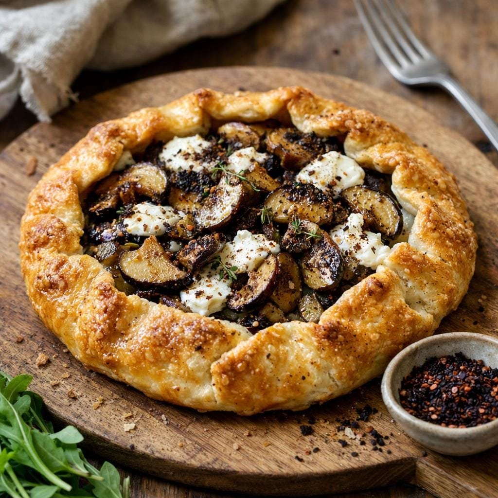 Tarte rustique cèpes Urfa