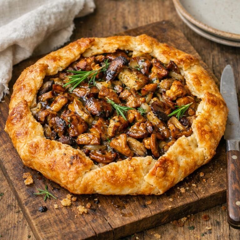 tarte rustique aux champignons