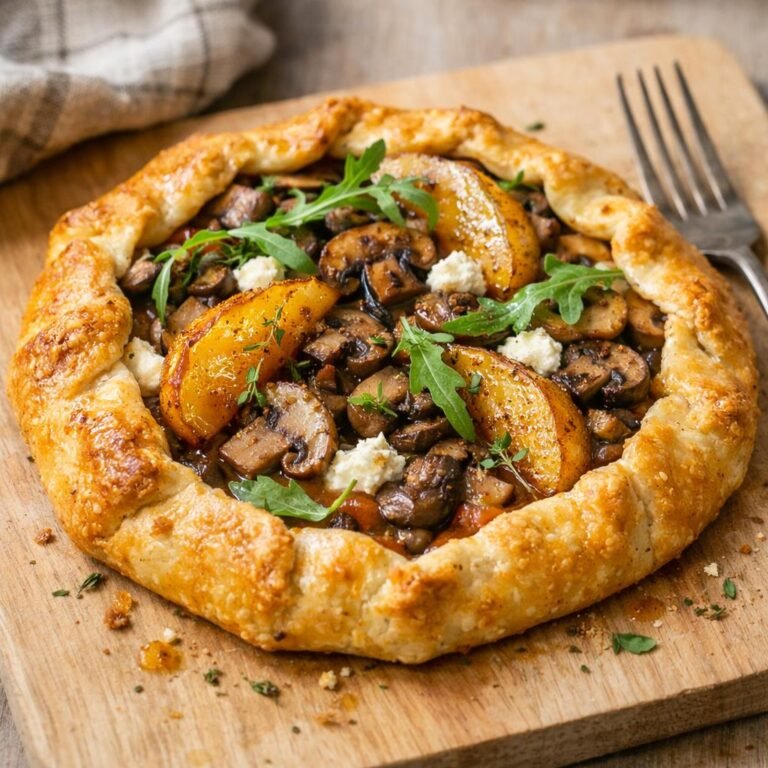 Tarte rustique aux champignons