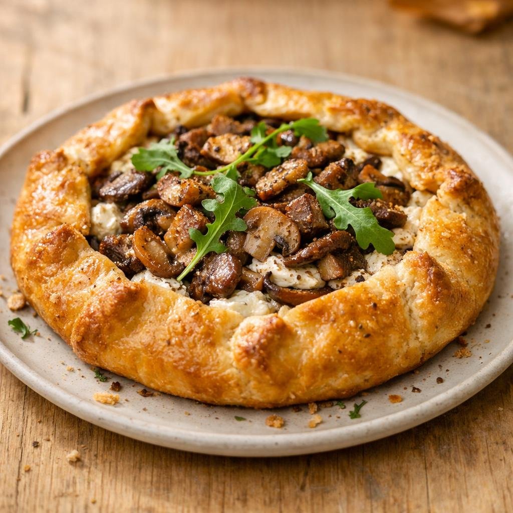 tarte rustique aux champignons