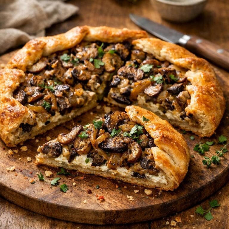tarte rustique aux champignons