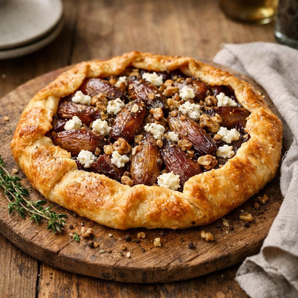 Tarte rustique échalotes