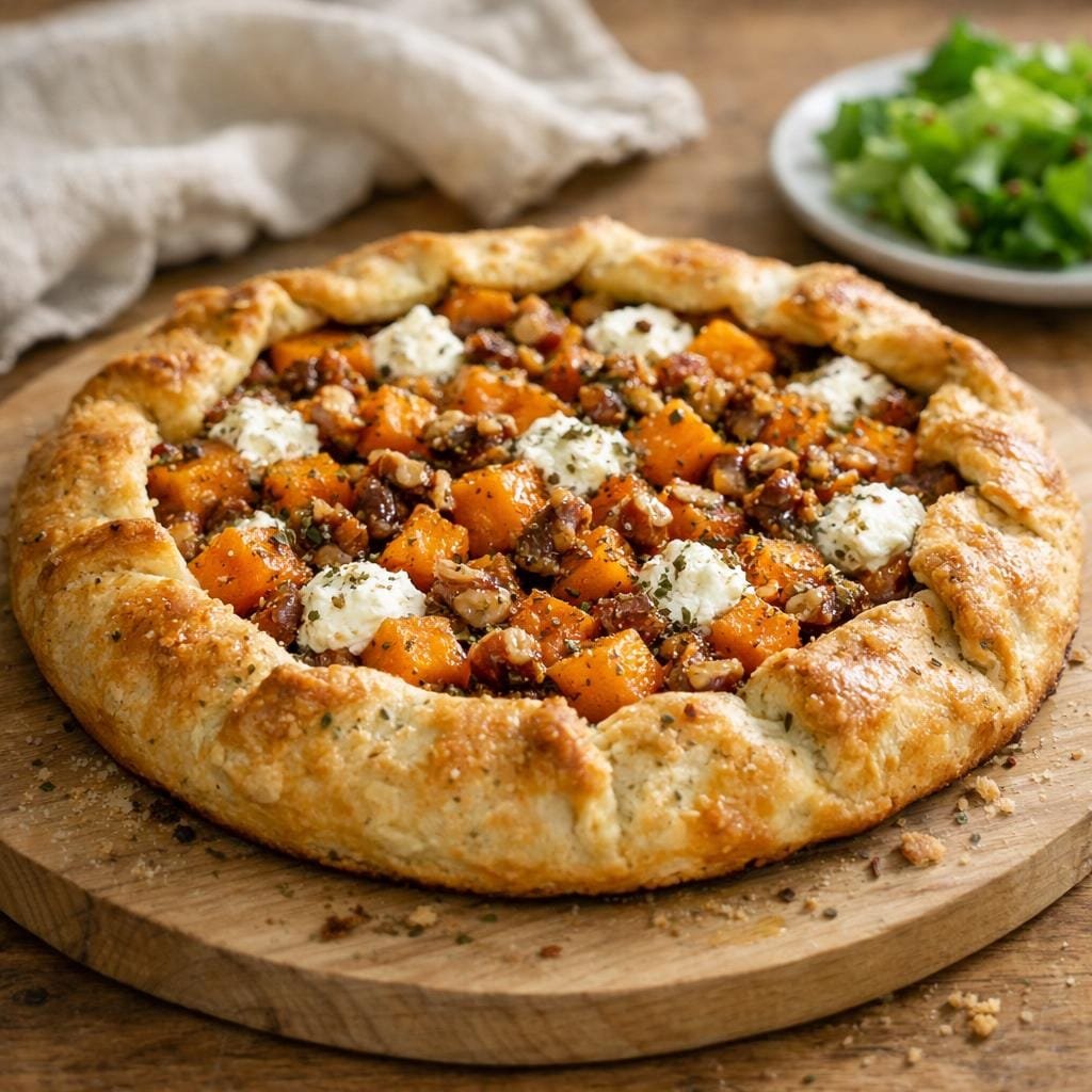 Tarte rustique butternut ricotta