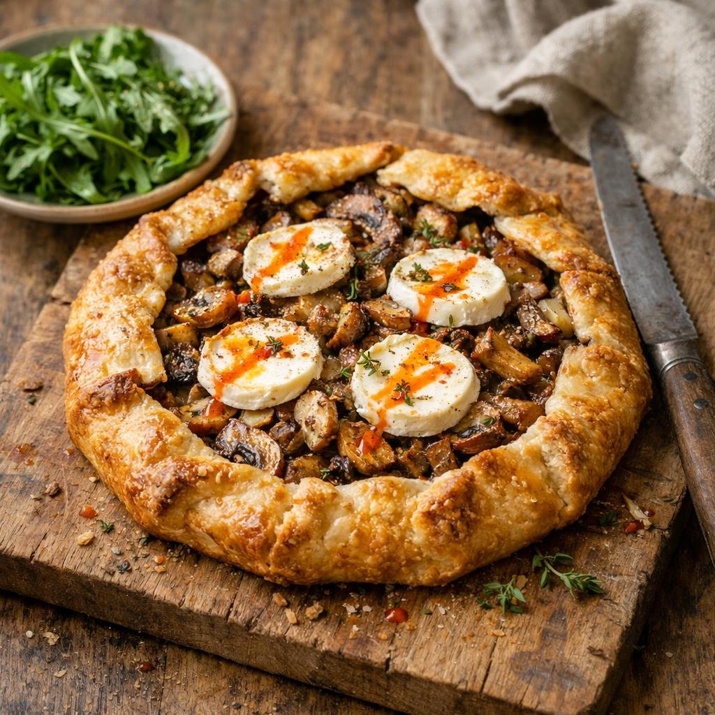 tarte rustique champignons