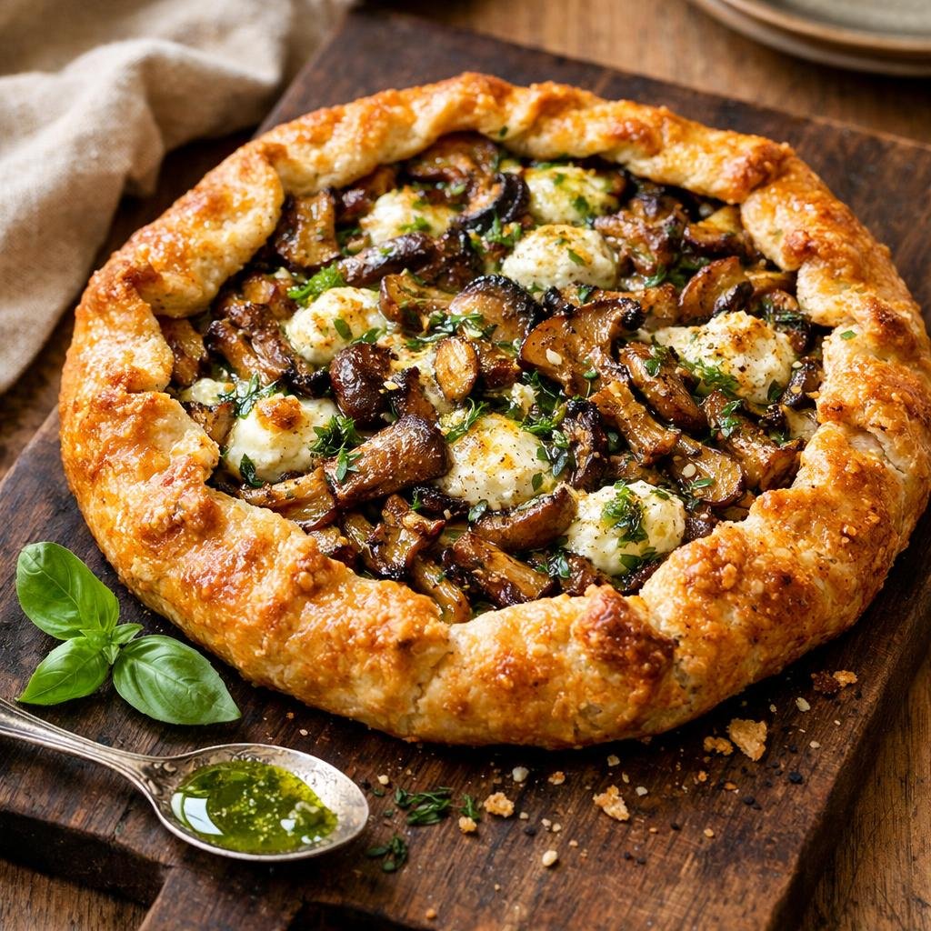 Tarte rustique champignons