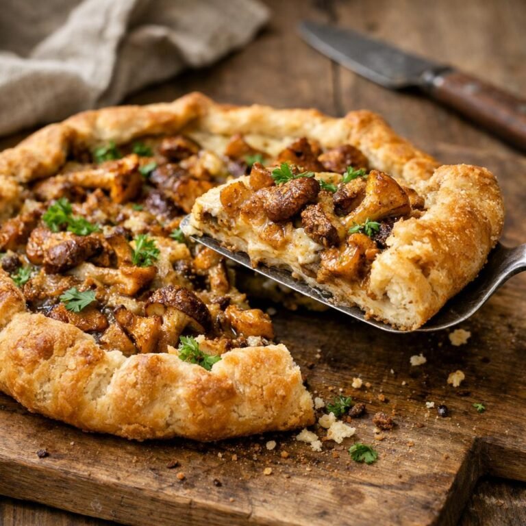 Tarte rustique champignons