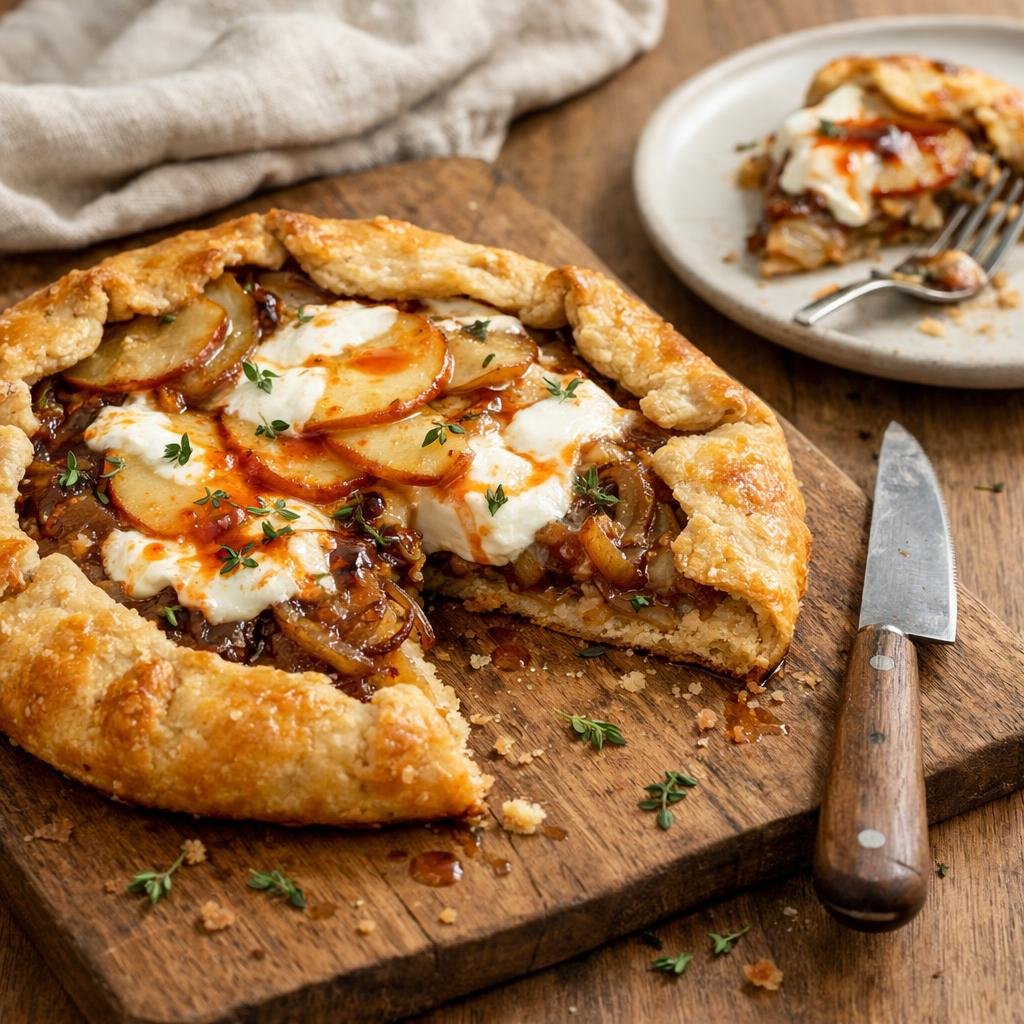 Tarte rustique chèvre