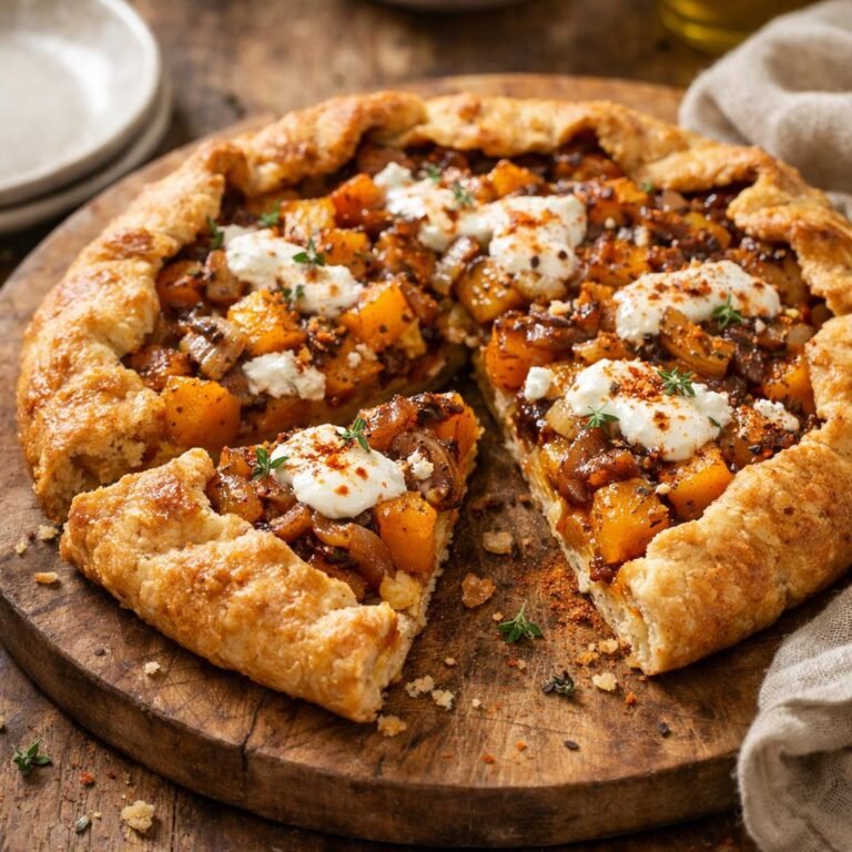 Tarte rustique courge piment