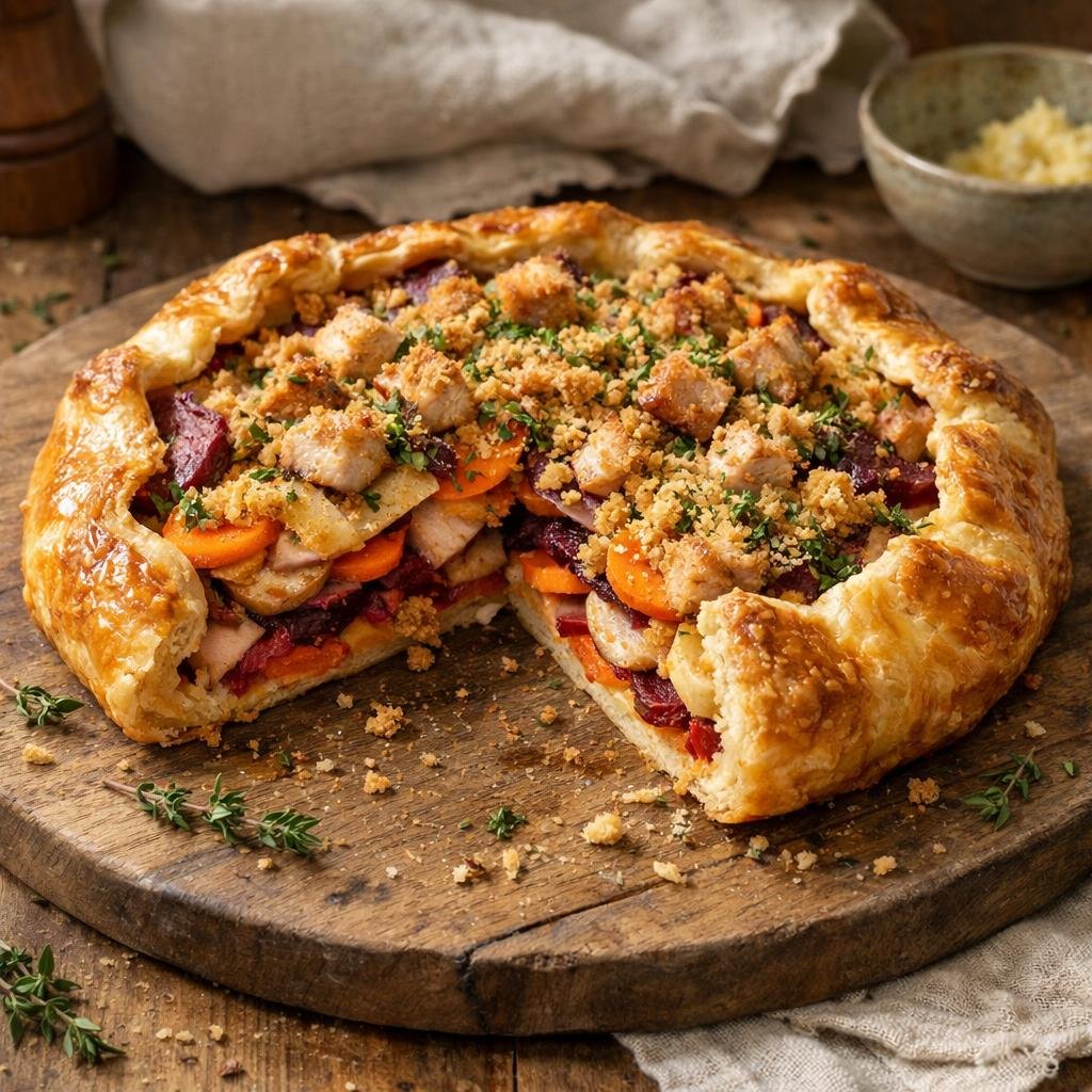 Tarte rustique légumes racines