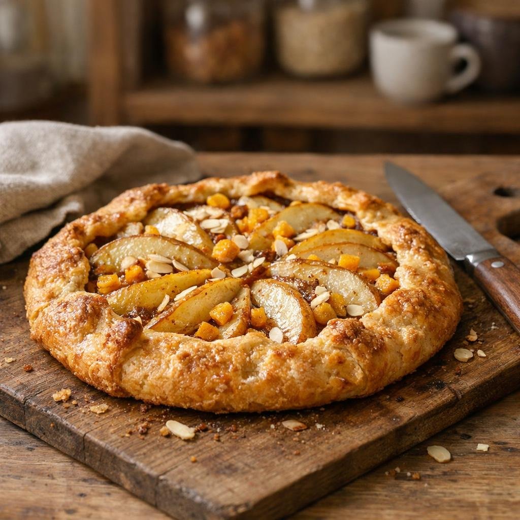tarte rustique poire mangue