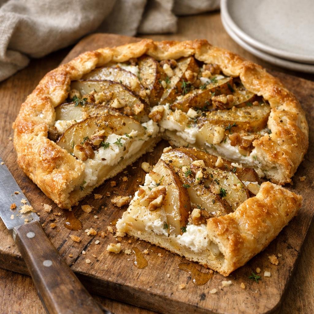 Tarte rustique poires chèvre