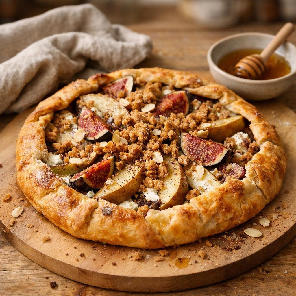 Tarte rustique poires figues