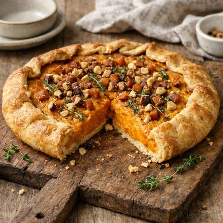 Tarte rustique potimarron kakis