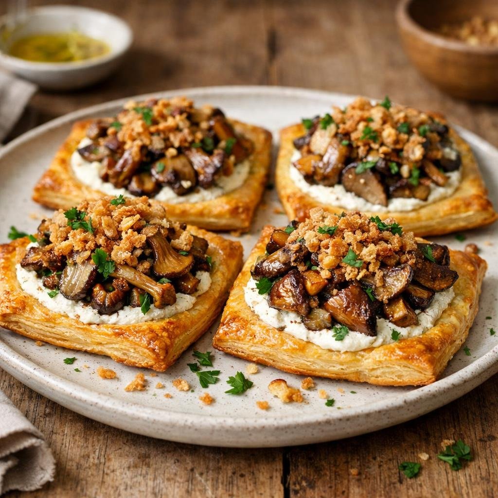 tartelette champignons ricotta