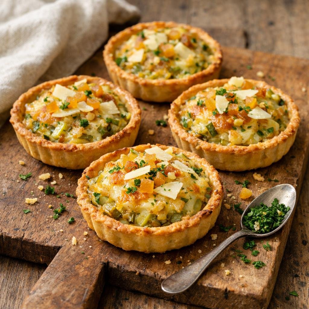 Tartelette poireau‑comté