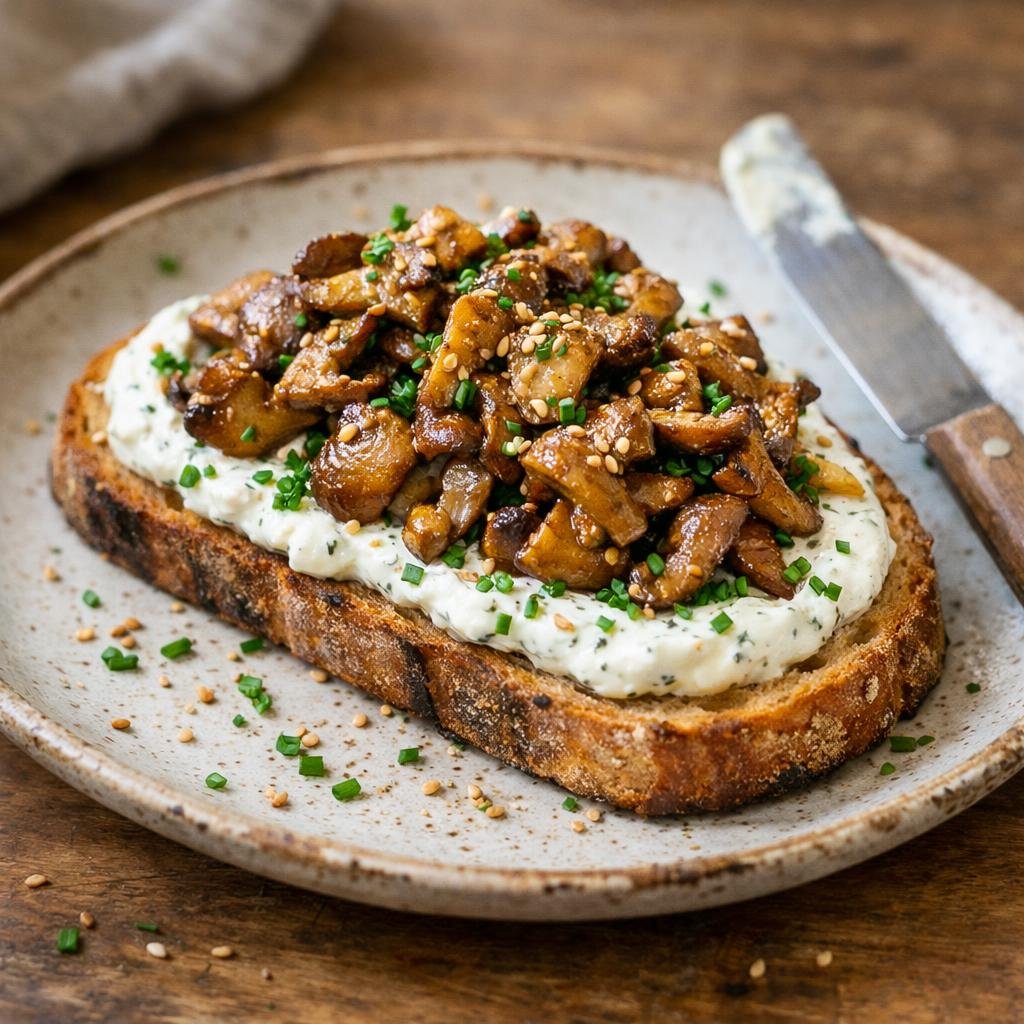 tartine aux champignons