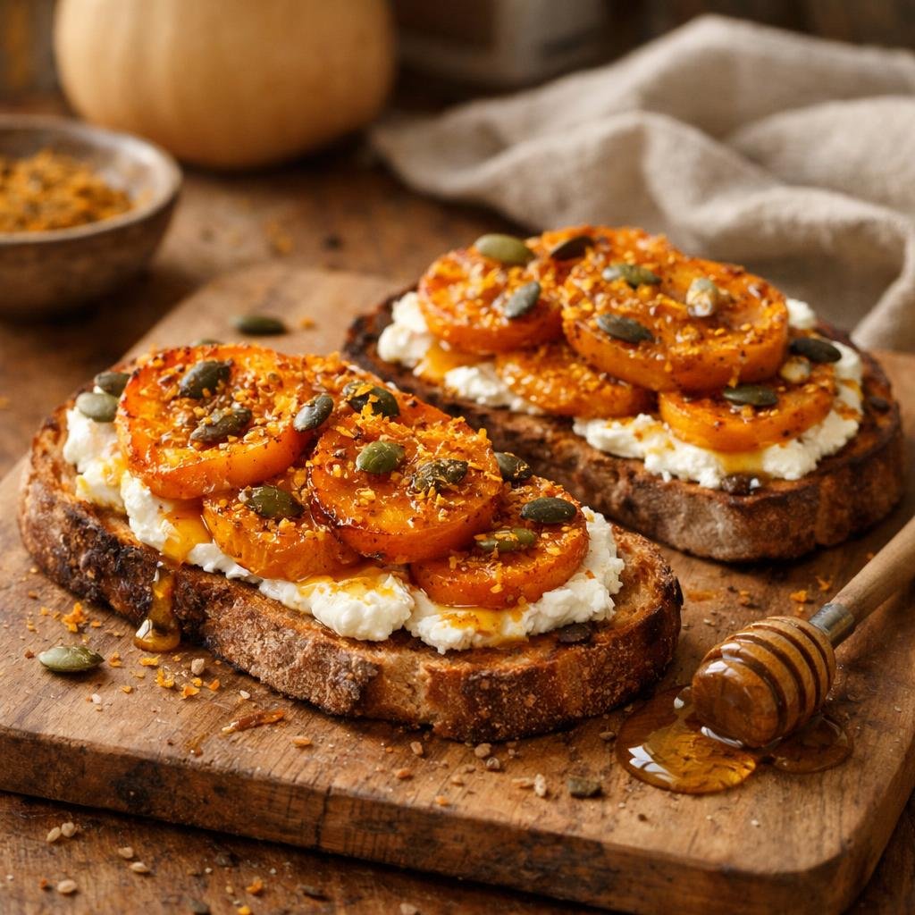 Tartine butternut rôtie