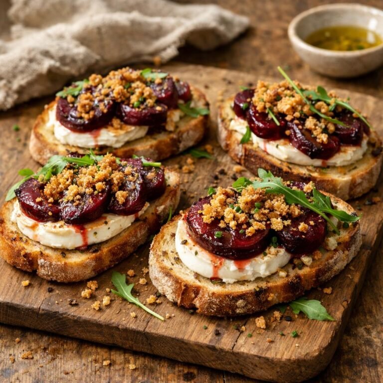 Tartine chèvre betterave