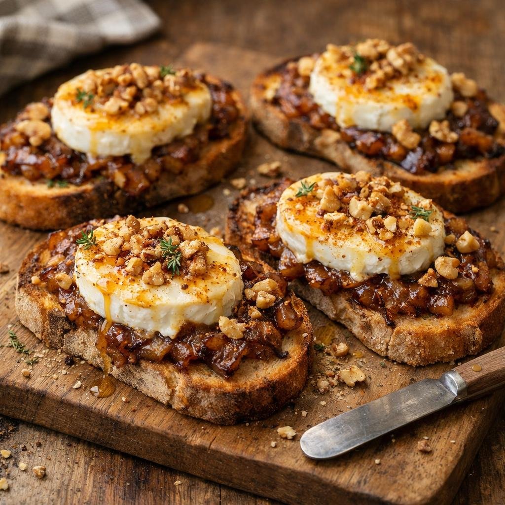 Tartine chèvre chaud