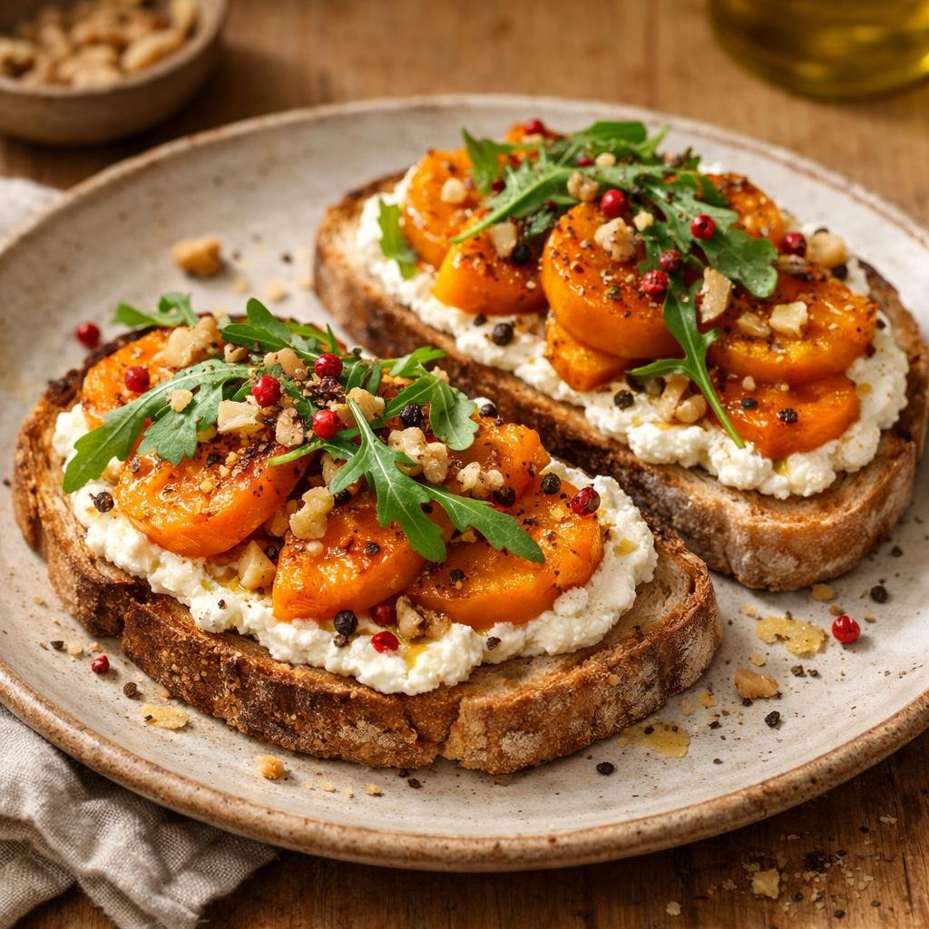 tartine courge ricotta