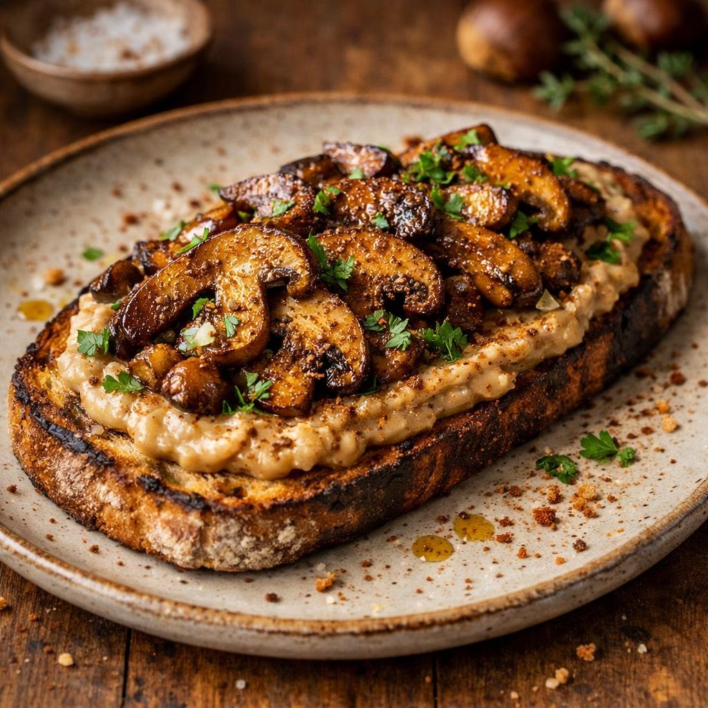 Tartine d'automne cèpes