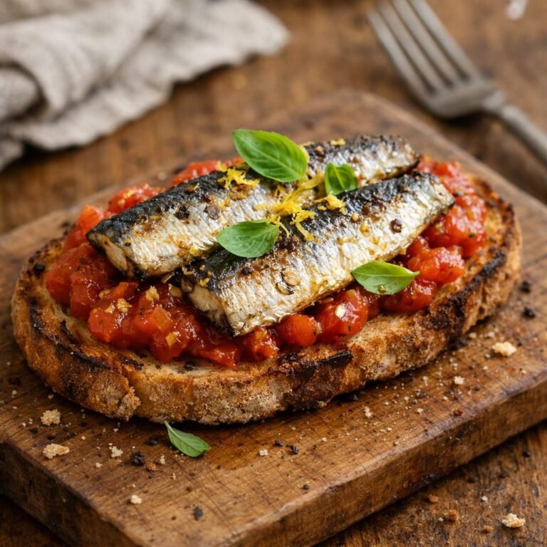 tartine sardines tomates