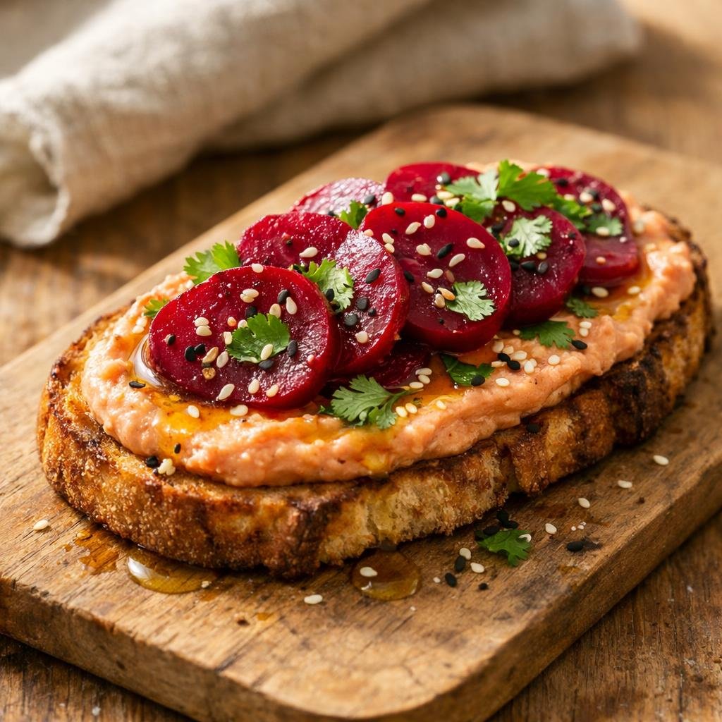 Tartine houmous harissa
