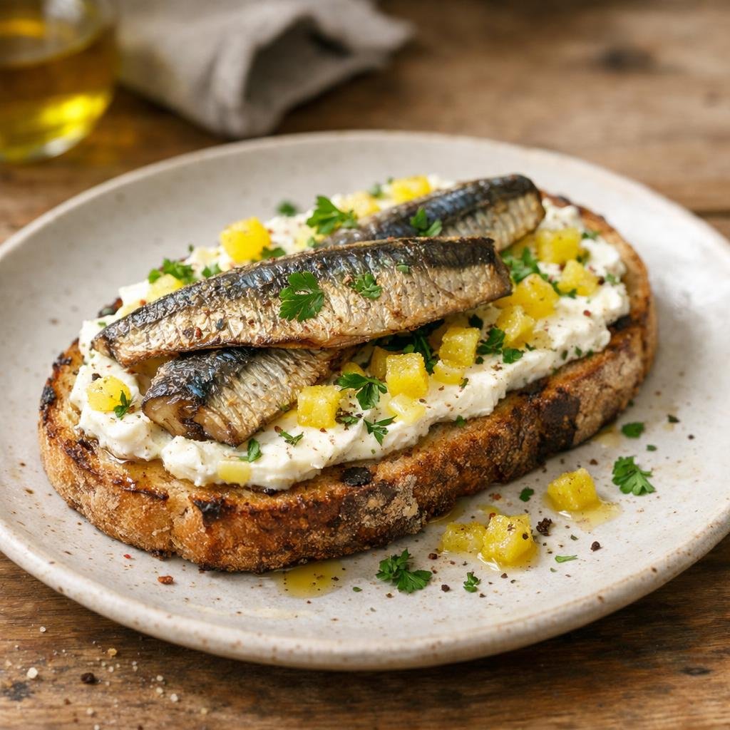 Tartine sardines citron confit