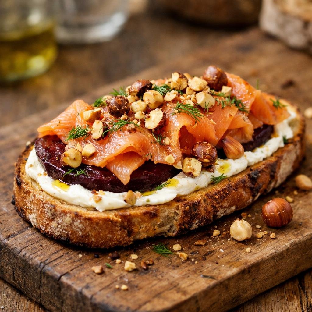 Tartine truite fumée