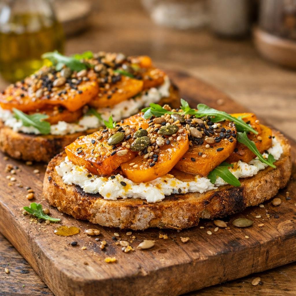 tartines butternut ricotta