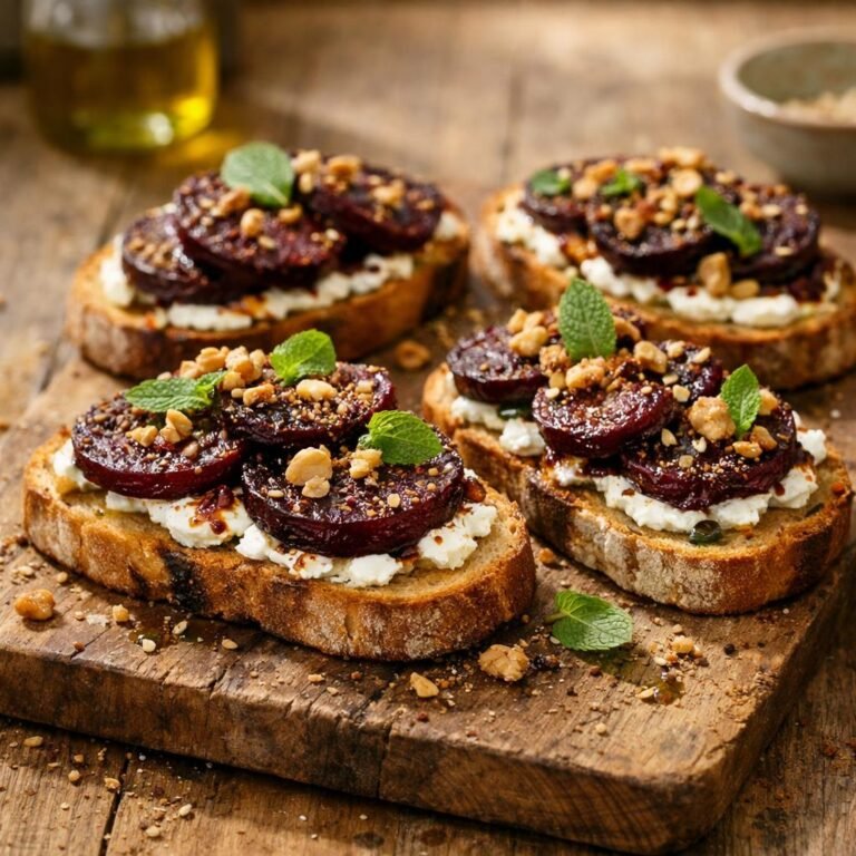 Tartines chèvre betterave