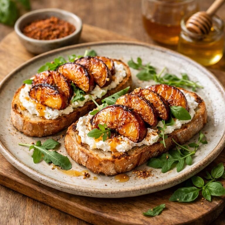 Tartines chèvre nectarines