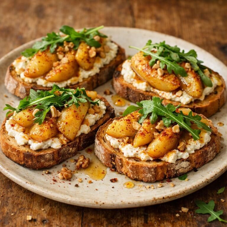 Tartines chèvre poire