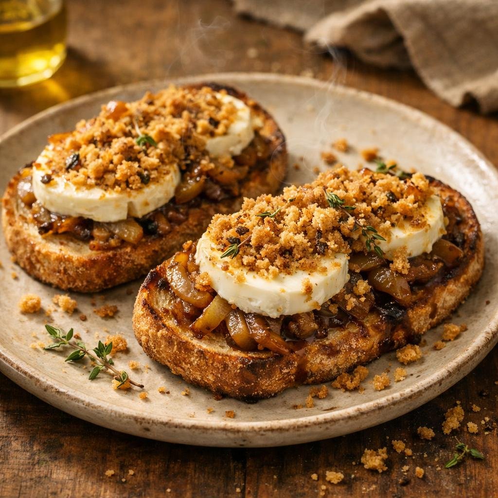 Tartines de chèvre chaud