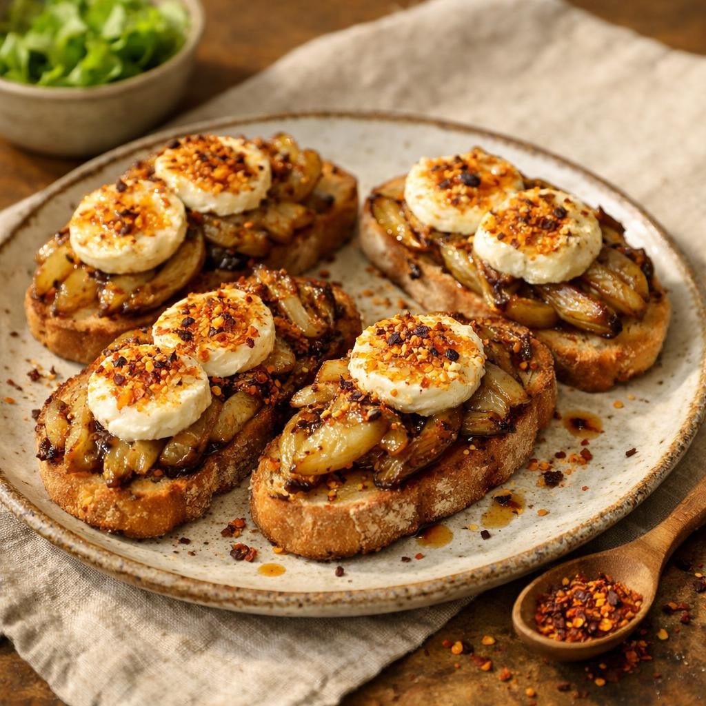 Tartines endives chèvre