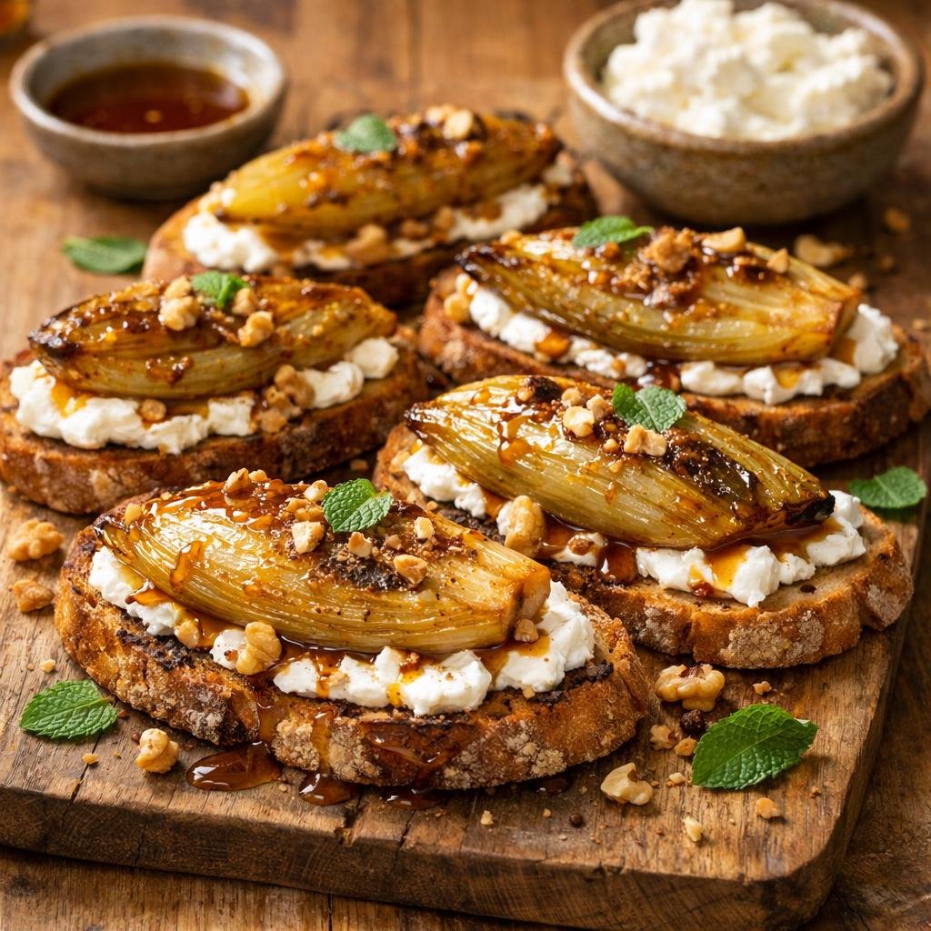 tartines endives rôties