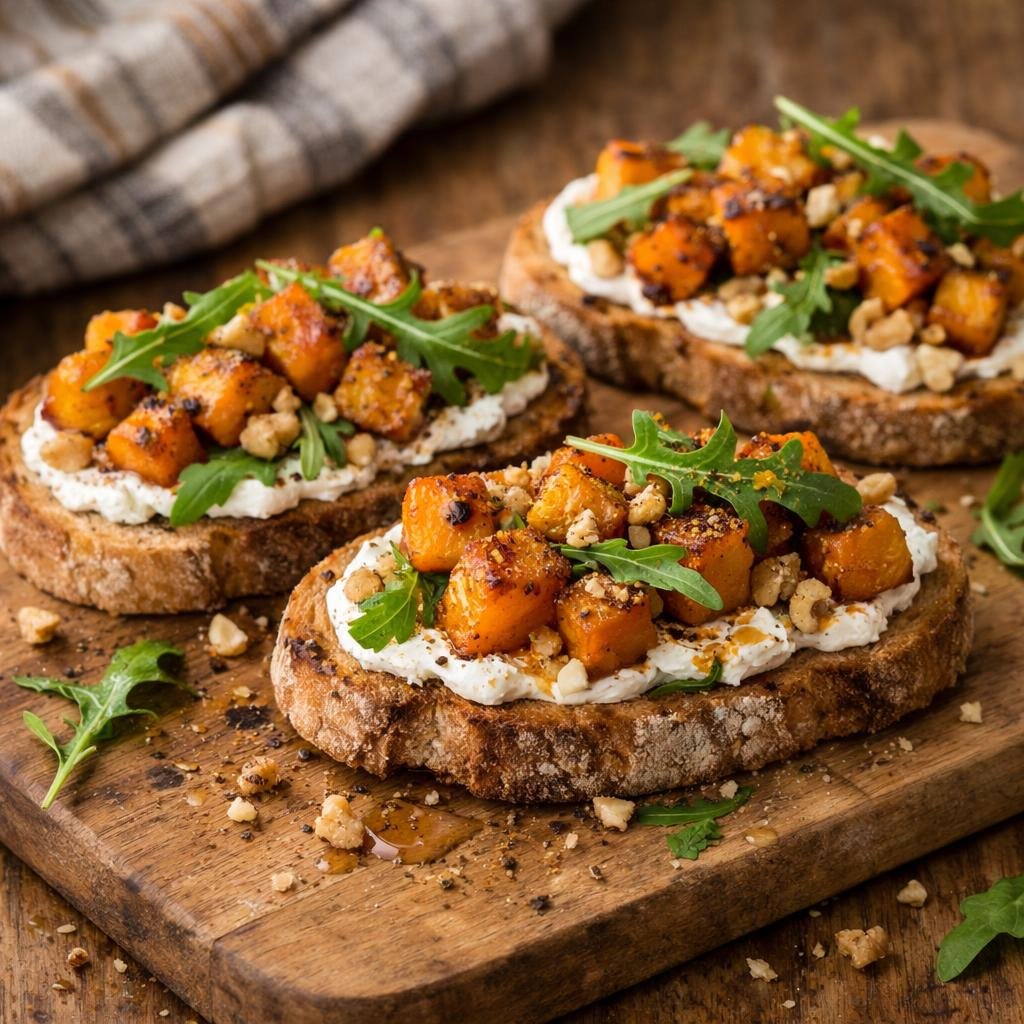 Tartines potimarron chèvre