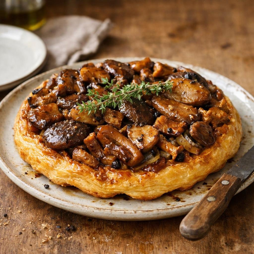 Tatin de champignons au Malabar