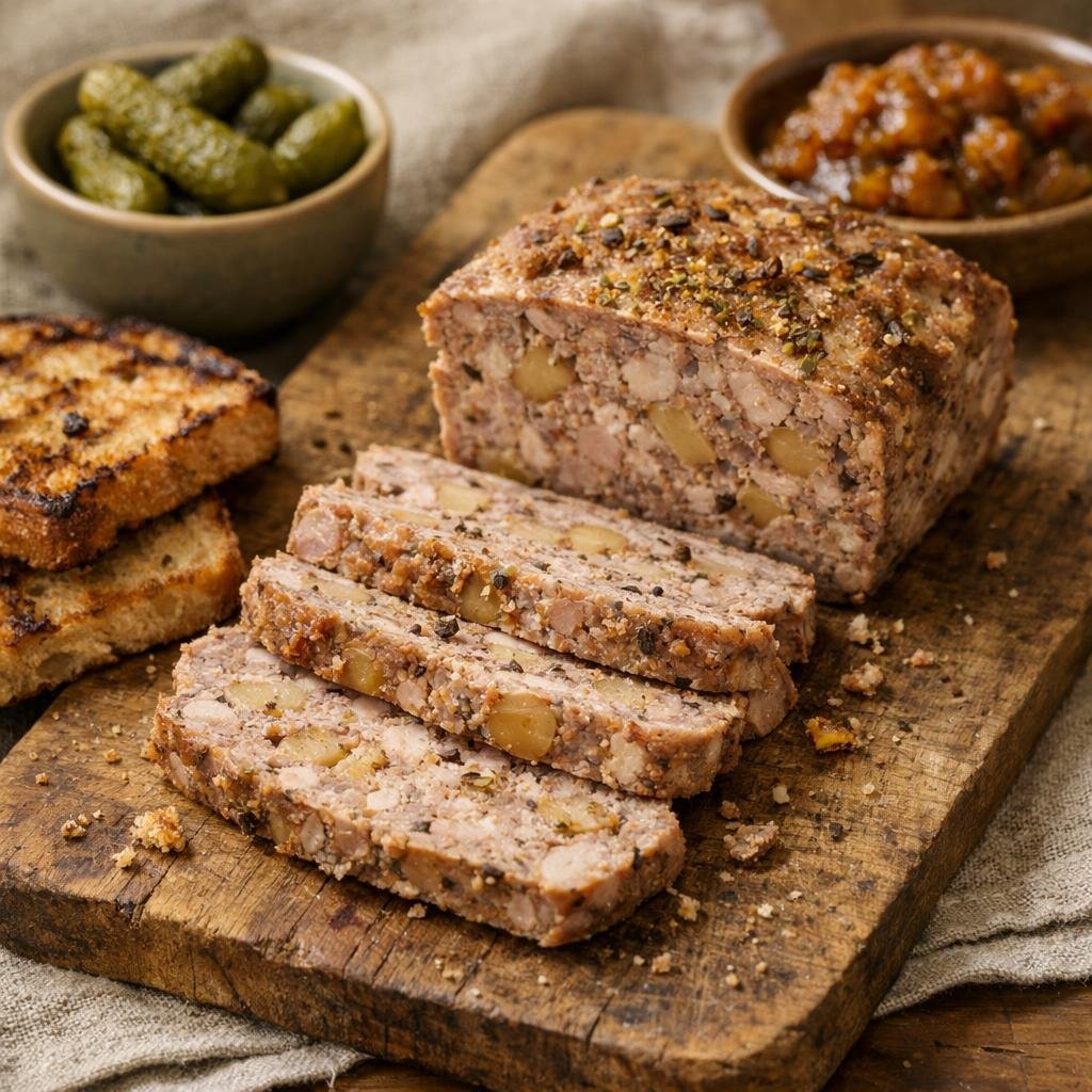 Terrine de porc châtaignes