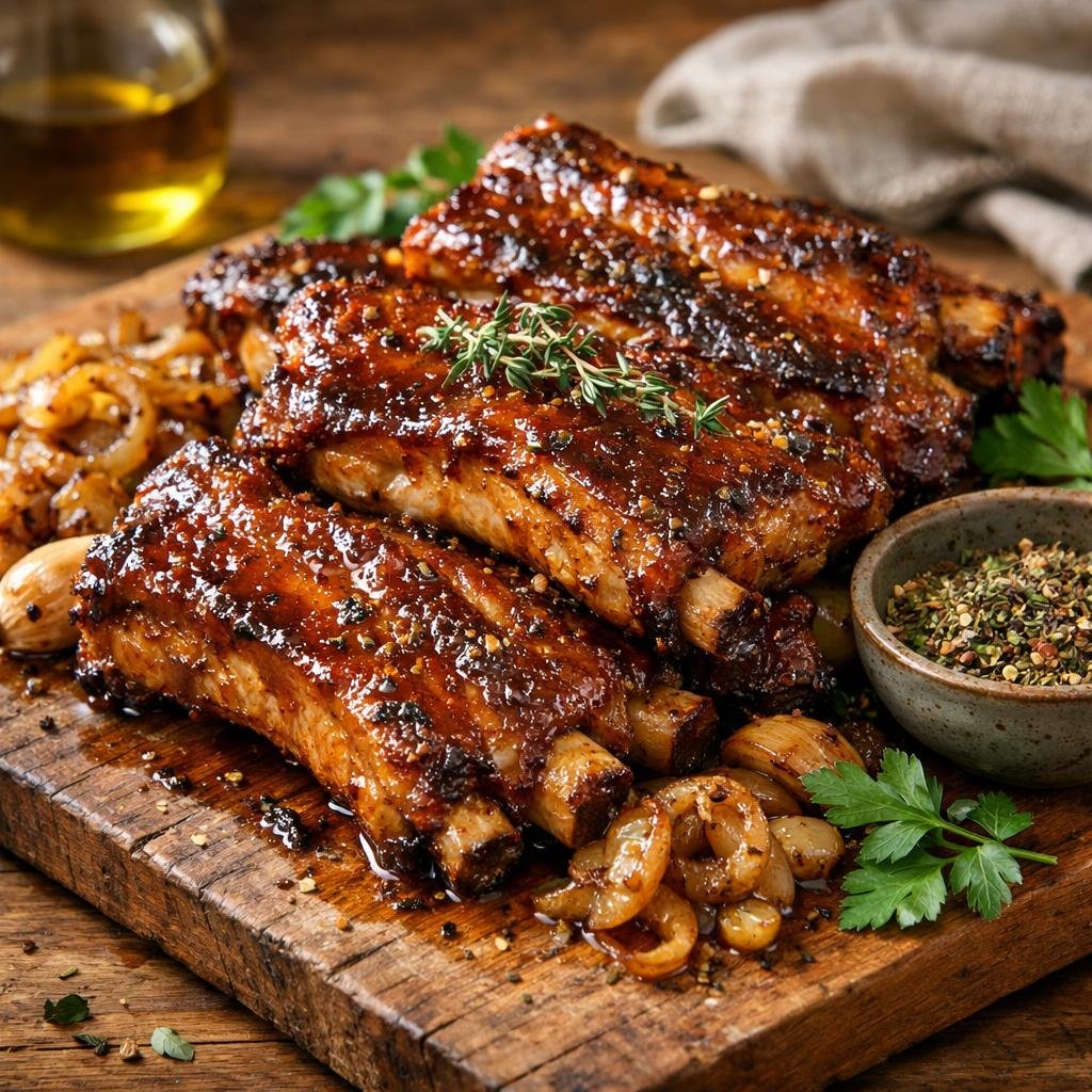 Travers de porc confits