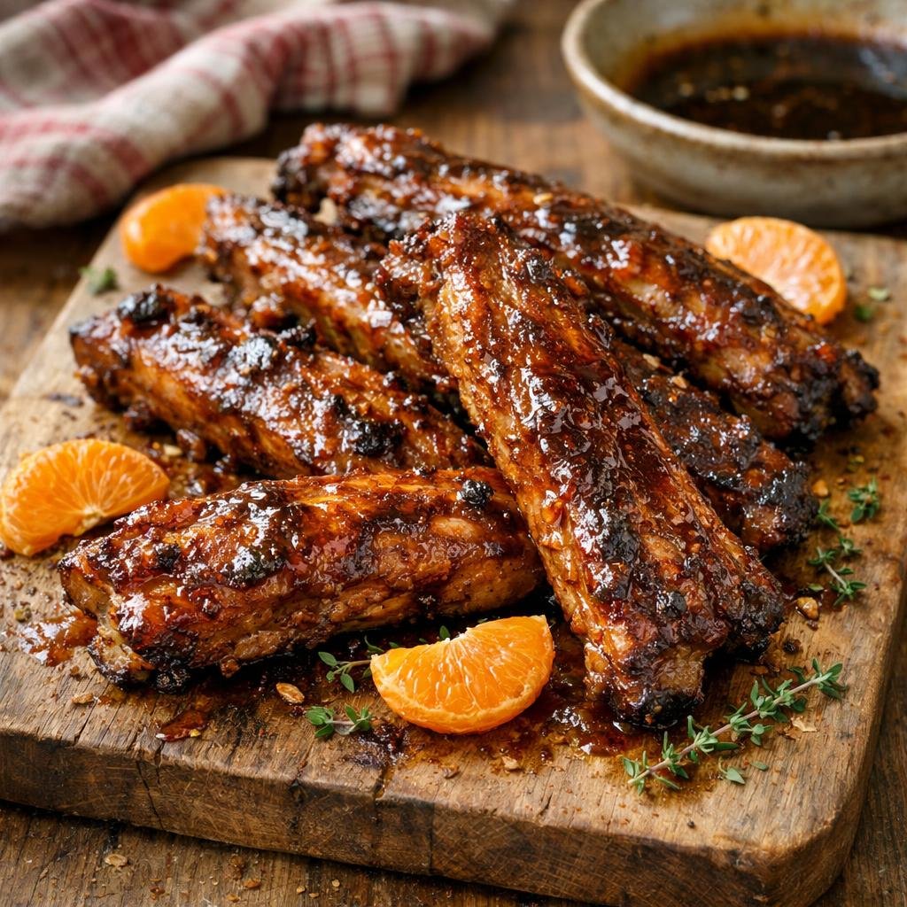 Travers de porc mandarine