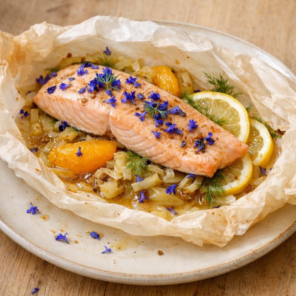 Truite en papillote citron