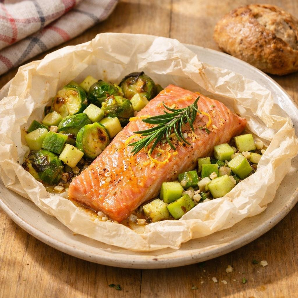 truite en papillote romarin