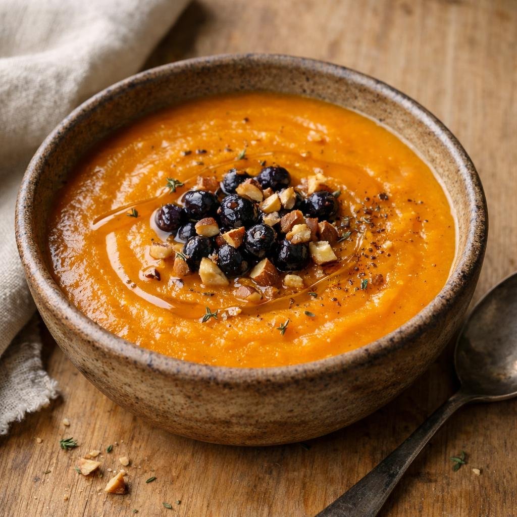 velouté butternut myrtilles
