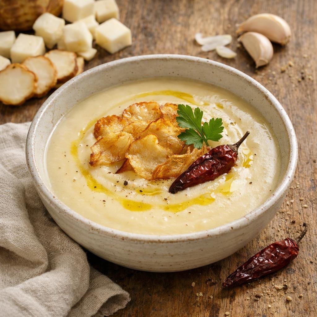 velouté céleri-rave piment