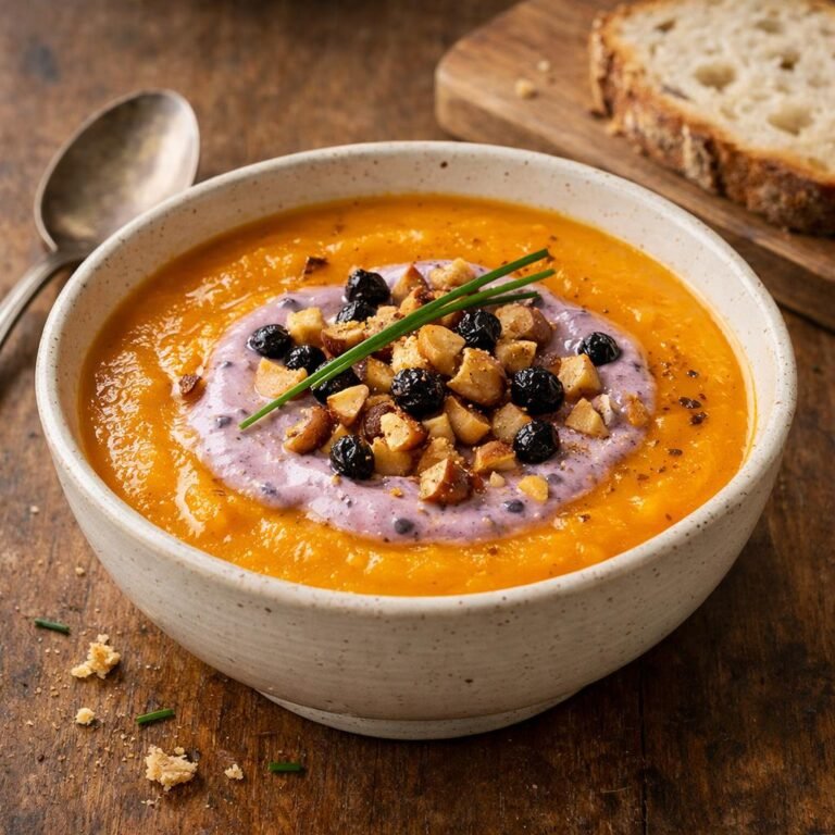 Velouté de butternut myrtille