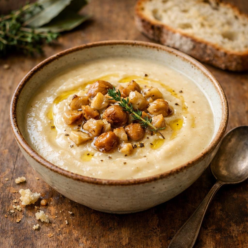 Velouté céleri‑rave châtaignes