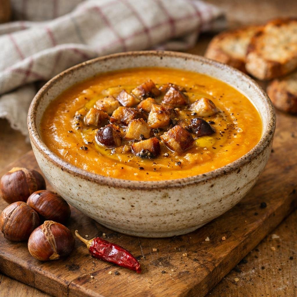 Velouté potimarron châtaignes